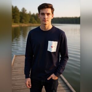 Southern Marsh Longsleeve Applique Tshirt Size Medium